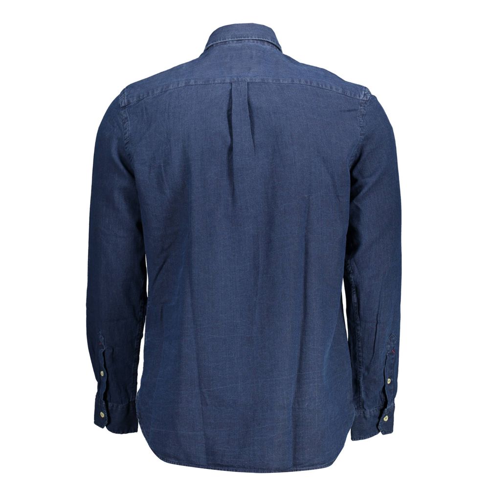 U.S. POLO ASSN. Blue Cotton Men Shirt -   -  U.S. POLO ASSN..