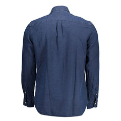U.S. POLO ASSN. Blue Cotton Men Shirt -   -  U.S. POLO ASSN..