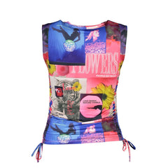 Desigual Blue Acetate Women Top -   -  Desigual.