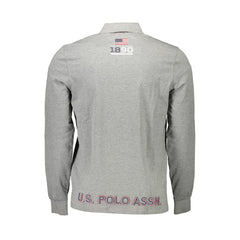U.S. POLO ASSN. Gray Cotton Men Polo Shirt -   -  U.S. POLO ASSN..