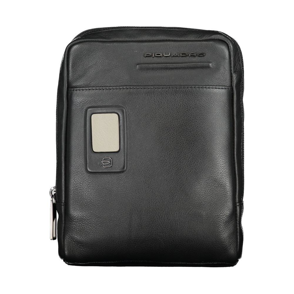 Piquadro Elegant Black Leather Shoulder Bag -  Shoulder Bag for Men -  Piquadro.
