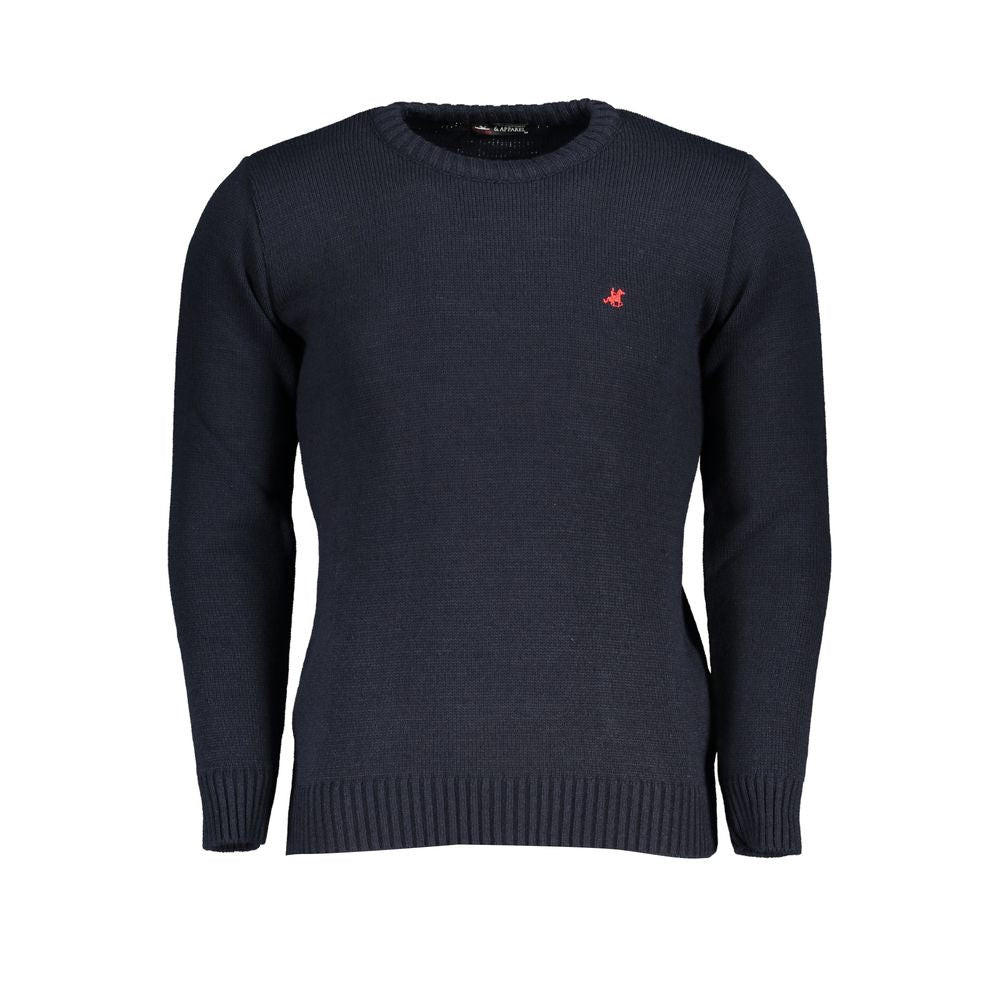U.S. Grand Polo Blue Marabou Men Sweater -   -  U.S. Grand Polo.