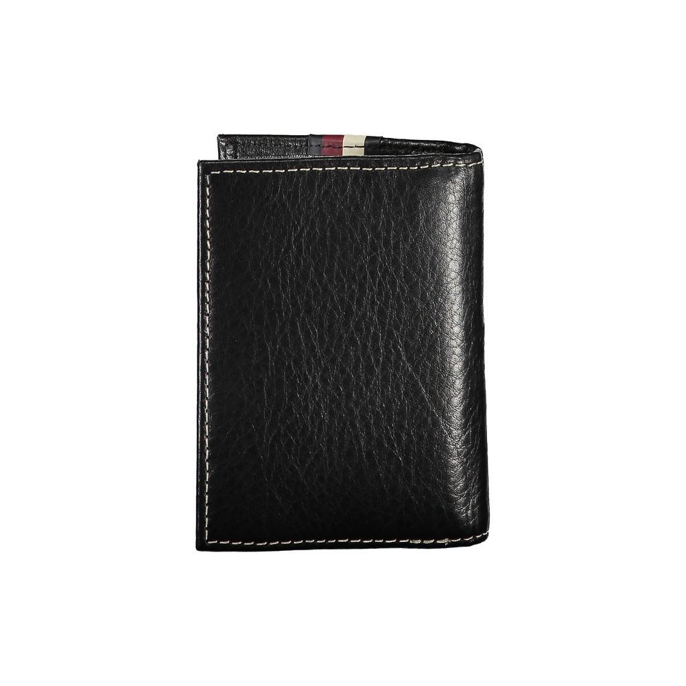 Tommy Hilfiger Black Leather Men Cardholder -  Leather Card Holder for Men -  Tommy Hilfiger.