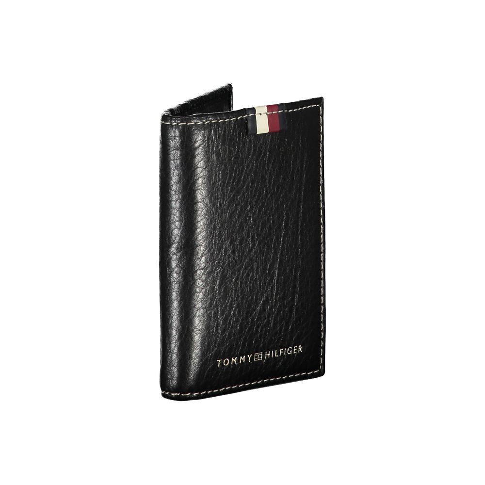 Tommy Hilfiger Black Leather Men Cardholder -  Leather Card Holder for Men -  Tommy Hilfiger.