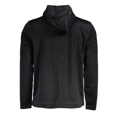 Calvin Klein Sleek Black Hooded Sweatshirt with Logo Print -   -  Calvin Klein.