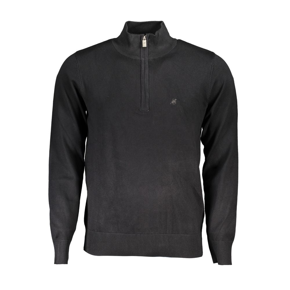U.S. Grand Polo Elegant Half Zip Sweater with Embroidery Detail -   -  U.S. Grand Polo.
