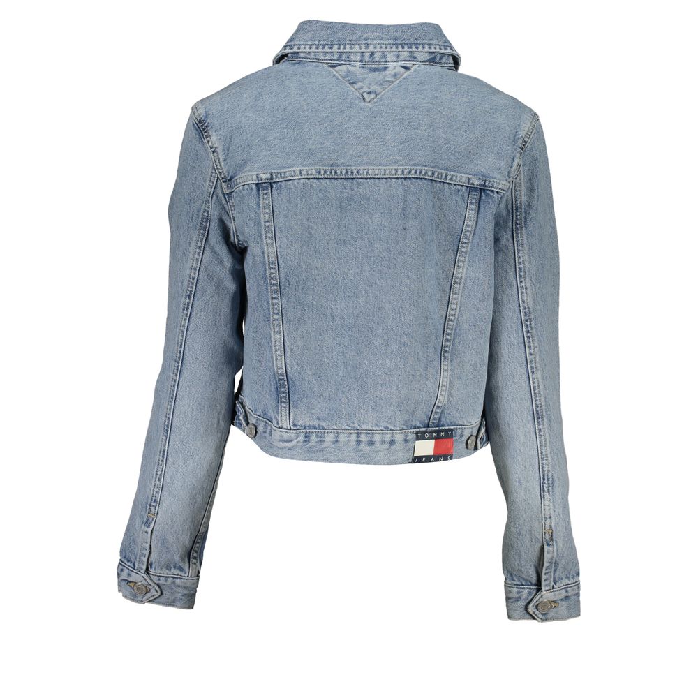 Tommy Hilfiger Light Blue Cotton Women Jacket -   -  Tommy Hilfiger.