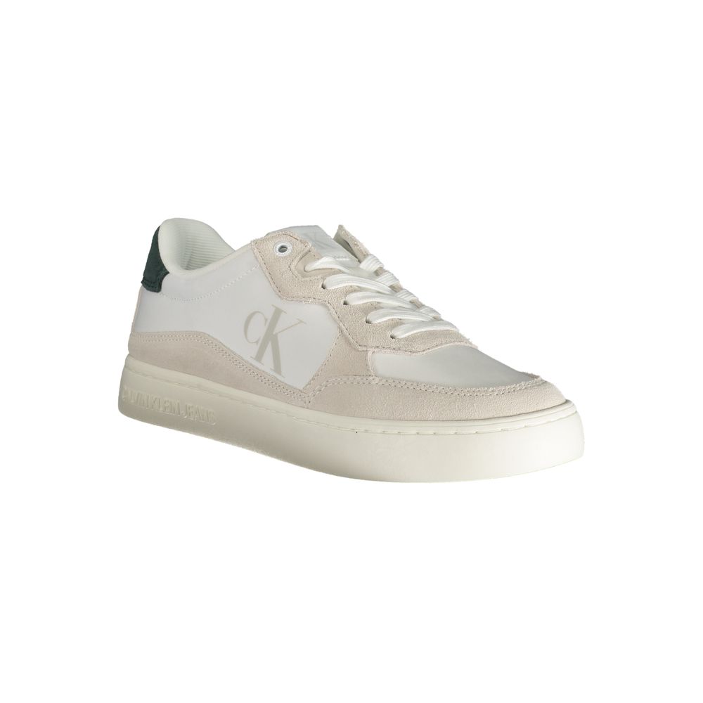 Calvin Klein White Leather Men Sneaker -   -  Calvin Klein.