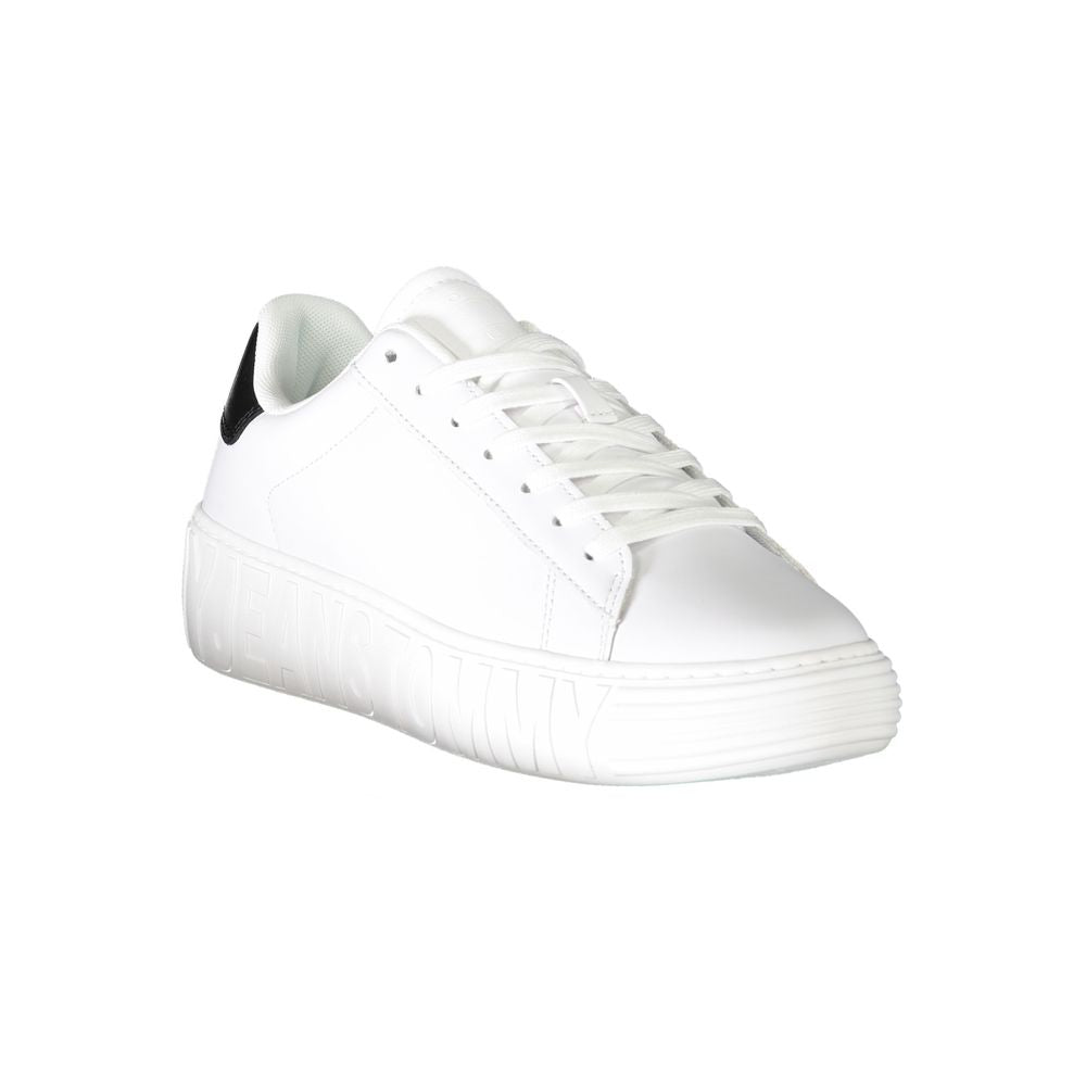 Tommy Hilfiger White Leather Men Sneaker -   -  Tommy Hilfiger.