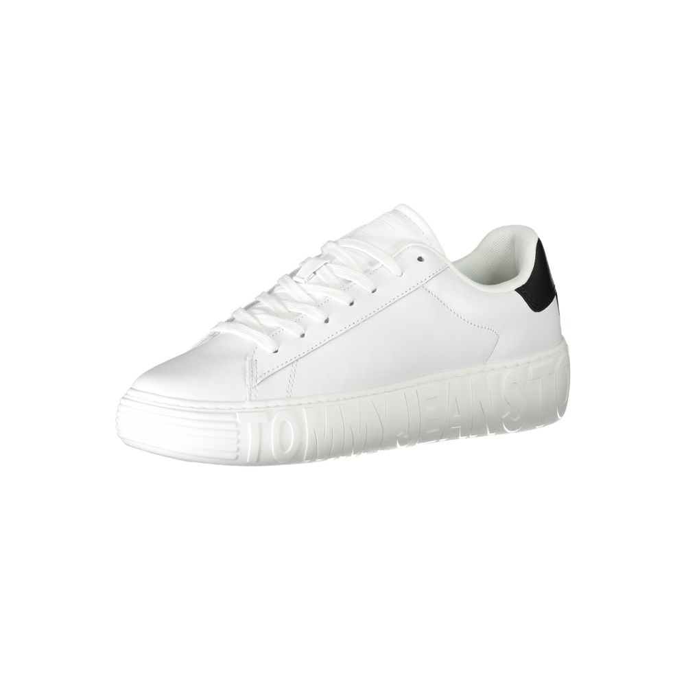 Tommy Hilfiger White Leather Men Sneaker -   -  Tommy Hilfiger.