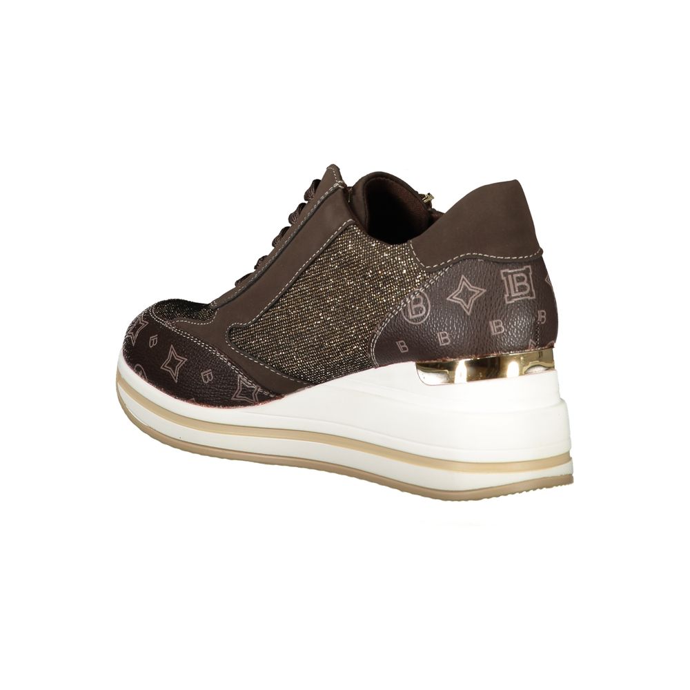 Laura Biagiotti Brown Polyester Women Sneaker -   -  Laura Biagiotti.