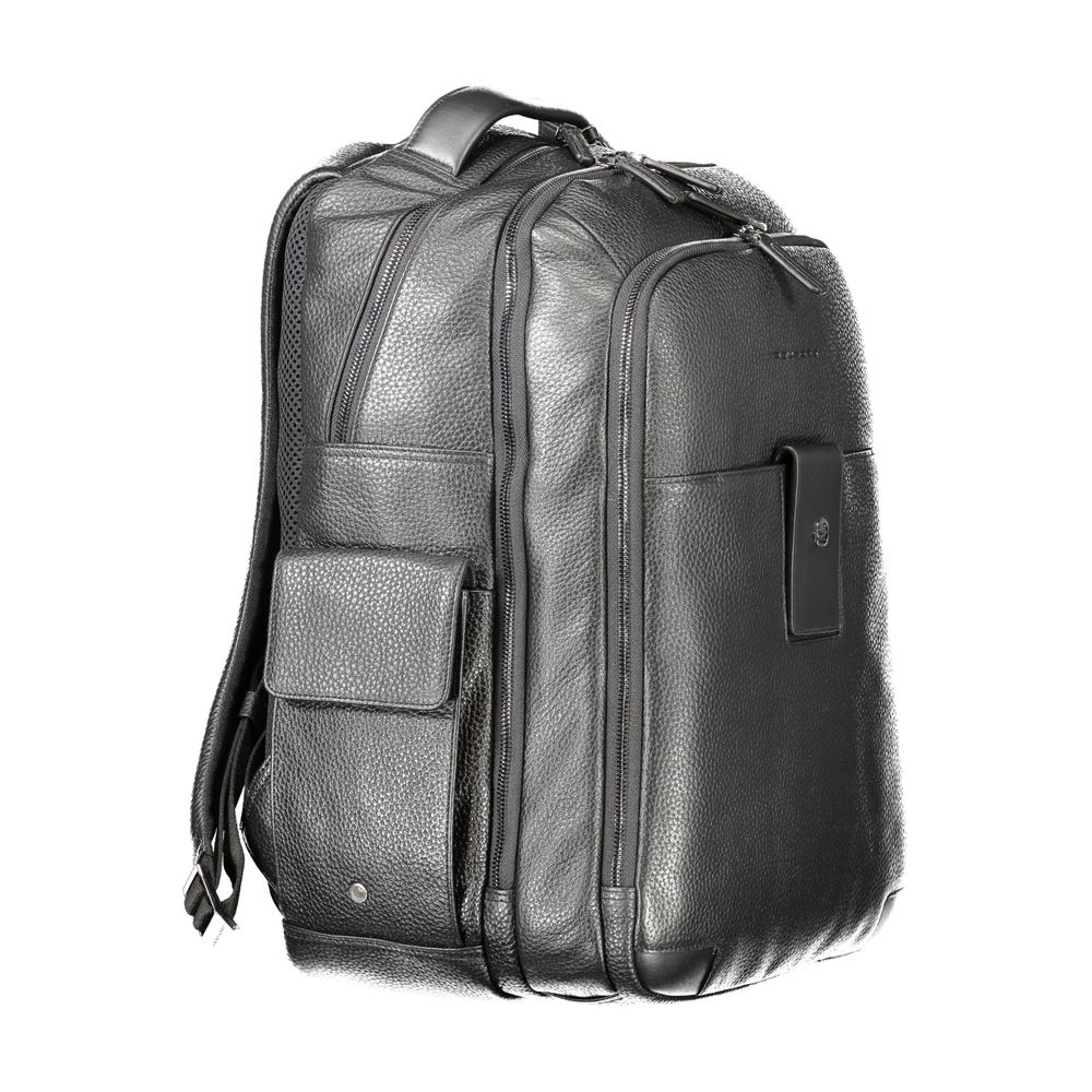 Piquadro Black Leather Men Backpack -   -  Piquadro.