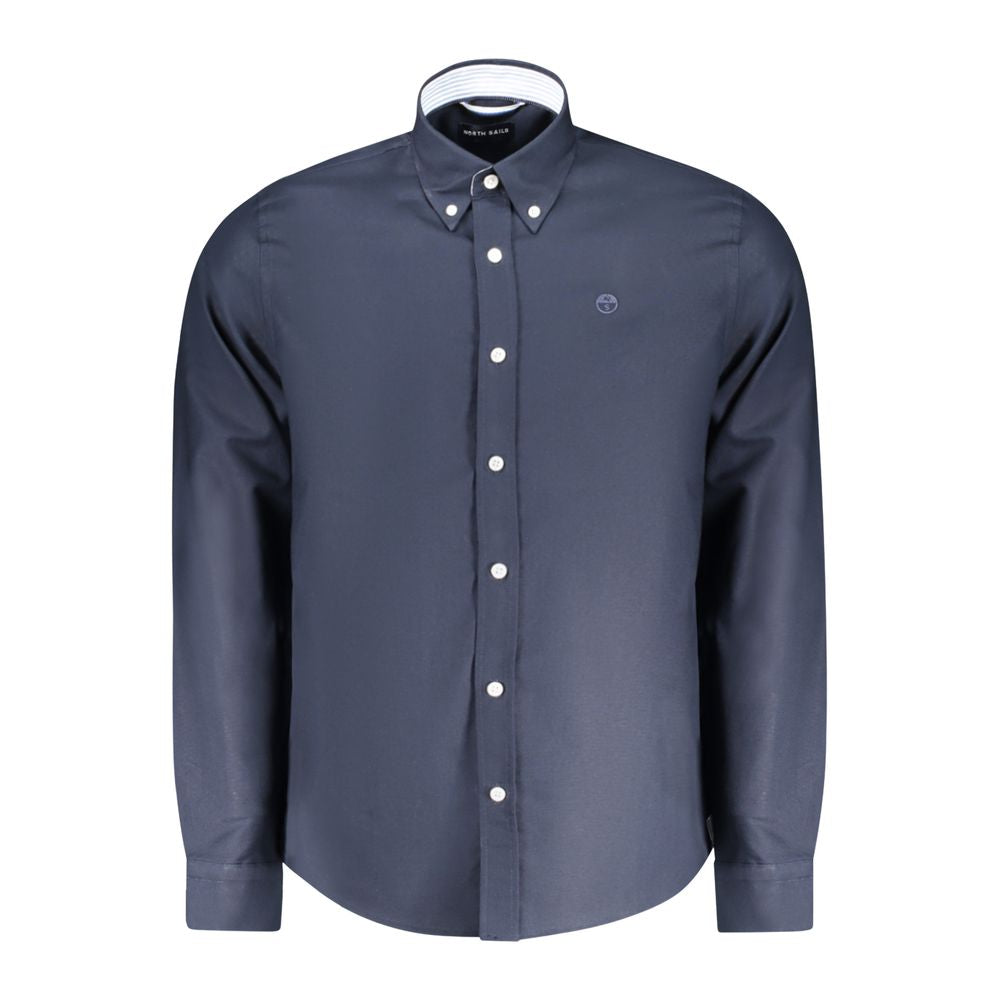 North Sails Blue Cotton Men Shirt -   -  North Sails.