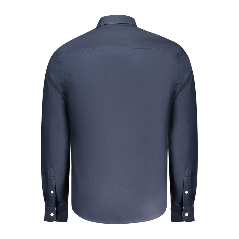 North Sails Blue Cotton Men Shirt -   -  North Sails.