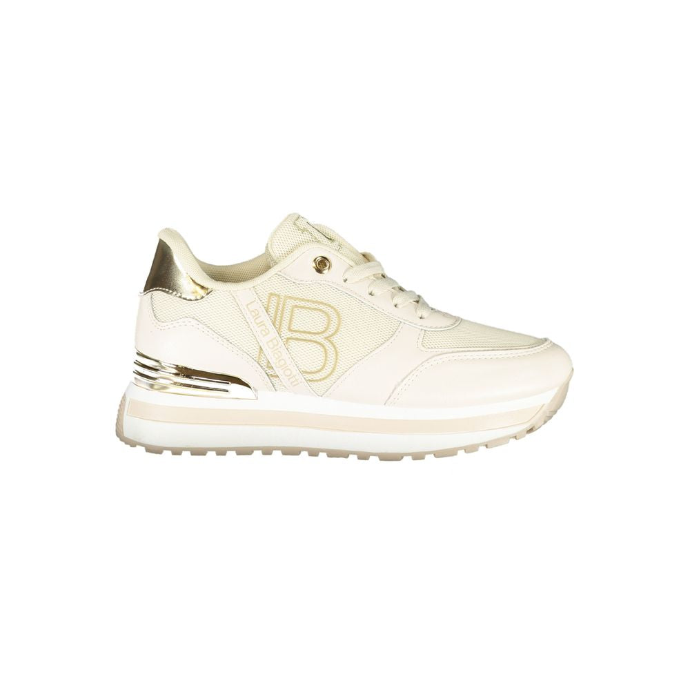 Laura Biagiotti Beige Polyester Women Sneaker -   -  Laura Biagiotti.
