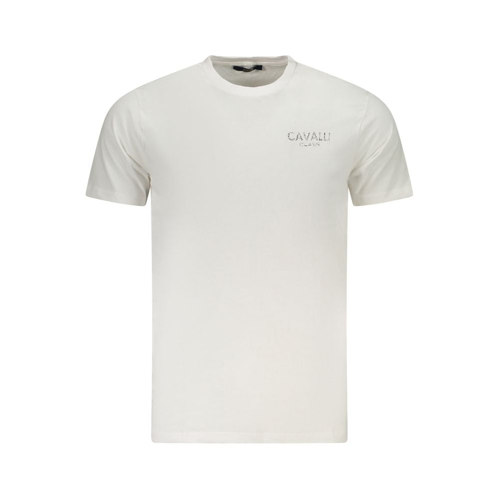 Cavalli Class White Cotton Men's T-Shirt -   -  Cavalli Class.