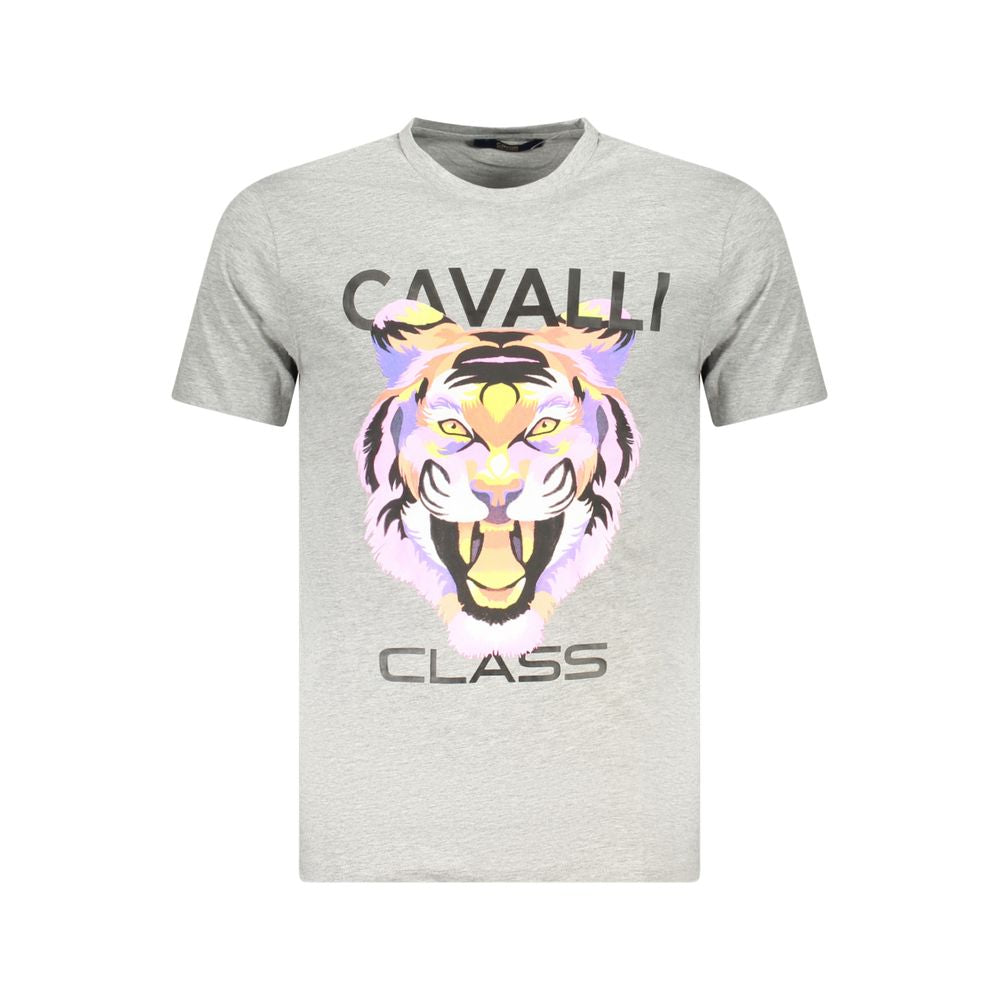 Cavalli Class Brown Cotton Men T-Shirt -   -  Cavalli Class.