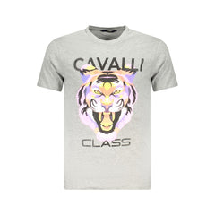 Cavalli Class Brown Cotton Men T-Shirt -   -  Cavalli Class.