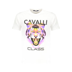 Cavalli Class White Cotton Men T-Shirt -   -  Cavalli Class.