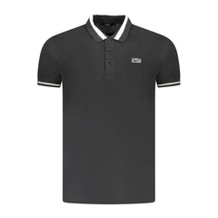 Cavalli Class Black Cotton Men Polo Shirt -   -  Cavalli Class.