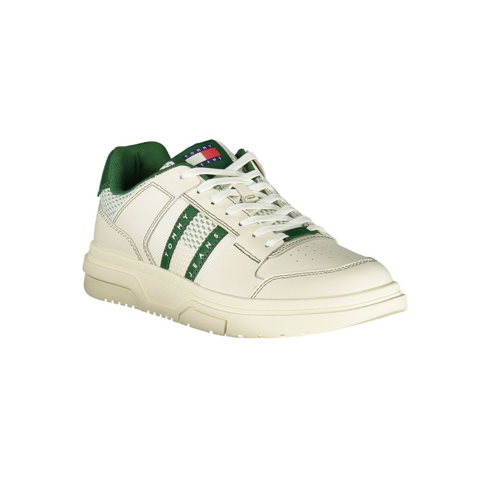 Tommy Hilfiger Green Leather Men Sneaker -   -  Tommy Hilfiger.