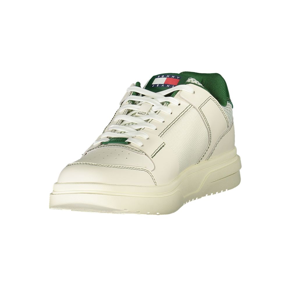 Tommy Hilfiger Green Leather Men Sneaker -   -  Tommy Hilfiger.