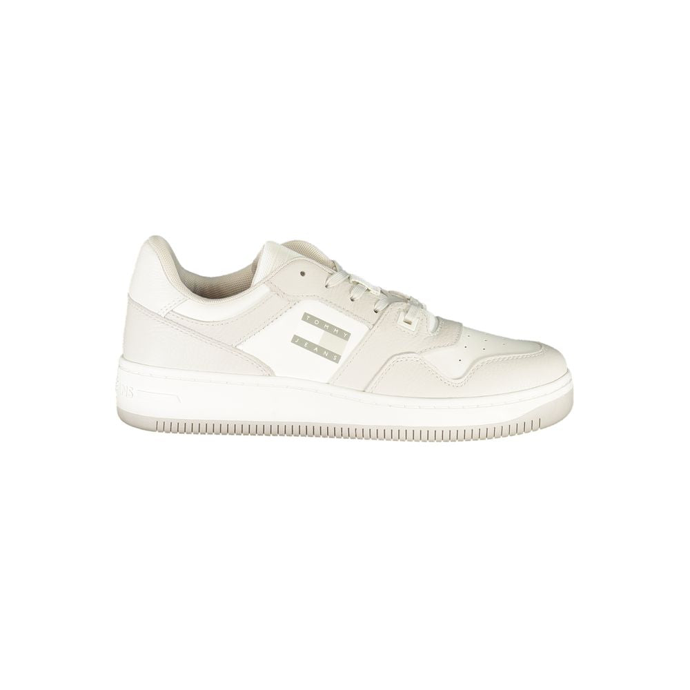 Tommy Hilfiger White Leather Men Sneaker -   -  Tommy Hilfiger.