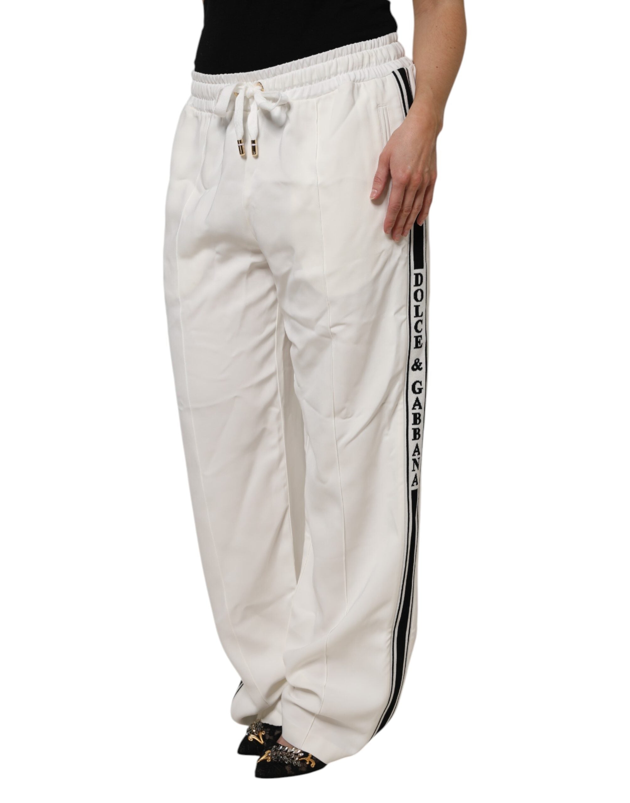 Dolce & Gabbana White Jogger Sweatpants Pants -   -  Dolce & Gabbana.