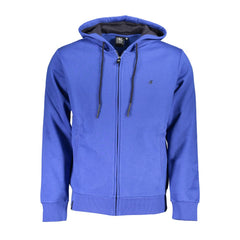 U.S. Grand Polo Elegant Hooded Zip Sweatshirt in Blue -   -  U.S. Grand Polo.