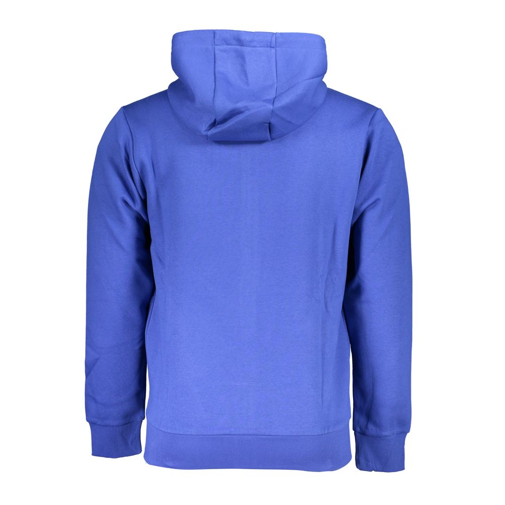 U.S. Grand Polo Elegant Hooded Zip Sweatshirt in Blue -   -  U.S. Grand Polo.