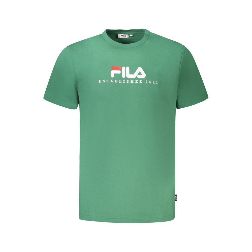 Fila Green Cotton T-Shirt -   -  Fila.