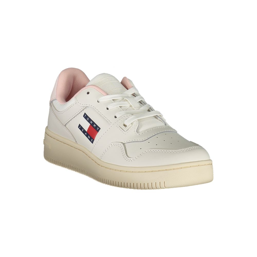 Tommy Hilfiger White Leather Women Sneaker -   -  Tommy Hilfiger.