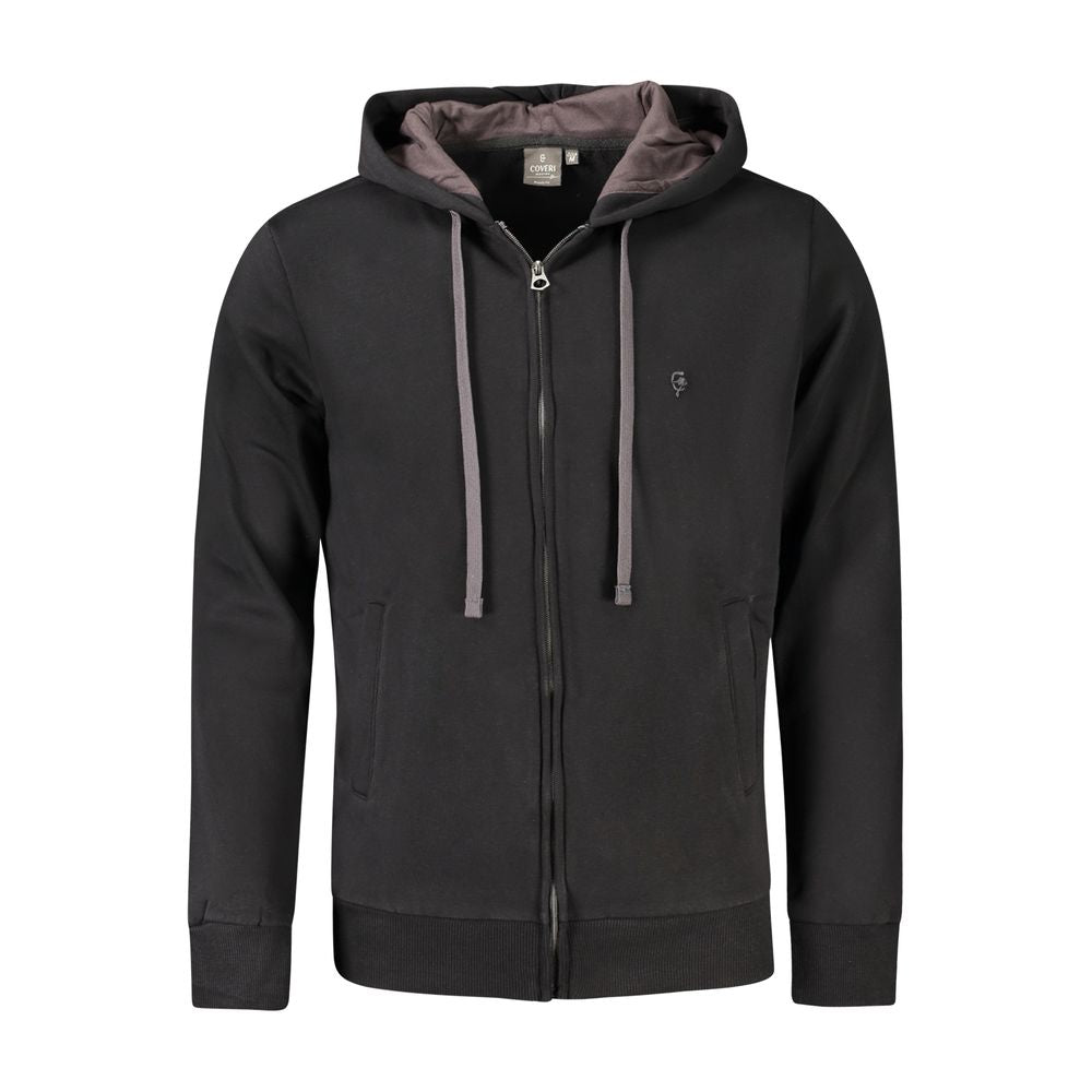 Coveri Moving Black Cotton Men Sweater -   -  Coveri Moving.