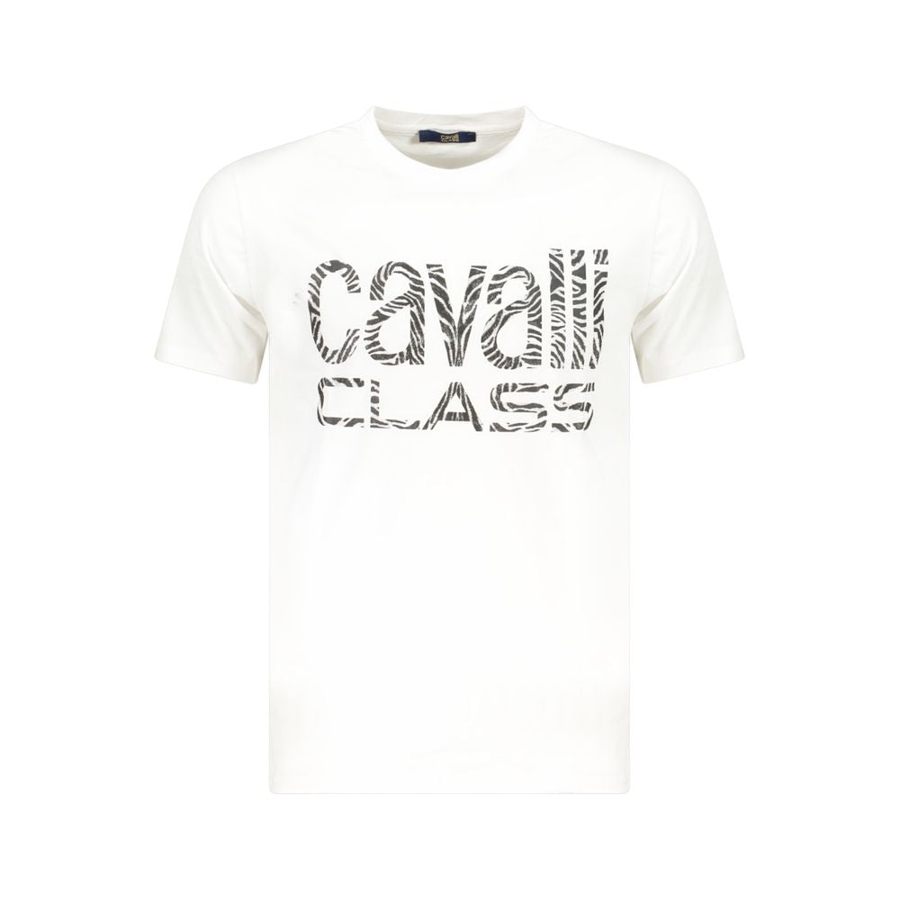 Cavalli Class White Cotton Men T-Shirt -   -  Cavalli Class.