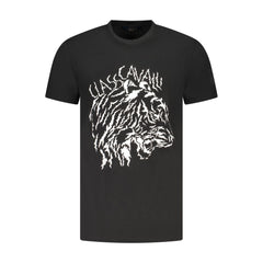 Cavalli Class Black Cotton Men T-Shirt -   -  Cavalli Class.