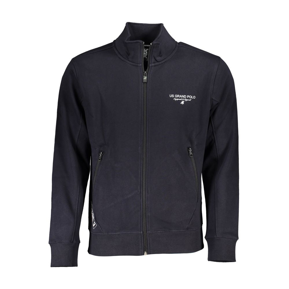 U.S. Grand Polo Chic Fleece-Lined Sweatshirt with Contrast Zip Detail -   -  U.S. Grand Polo.