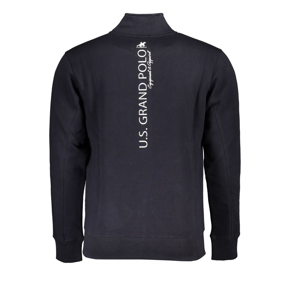 U.S. Grand Polo Chic Fleece-Lined Sweatshirt with Contrast Zip Detail -   -  U.S. Grand Polo.