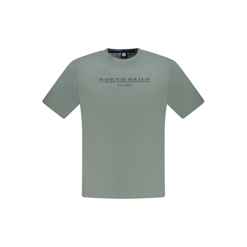 North Sails Green Cotton Men T-Shirt -   -  North Sails.