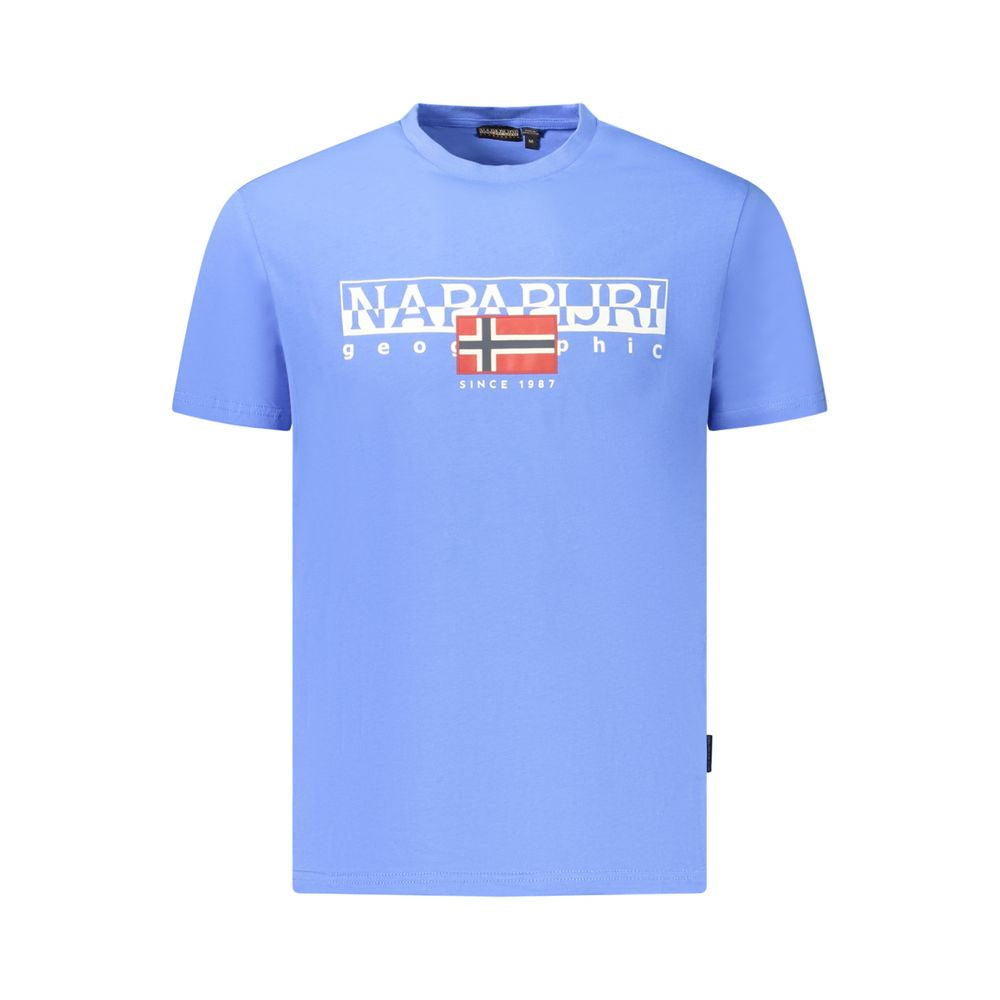 Napapijri Blue Cotton Men T-Shirt -   -  Napapijri.