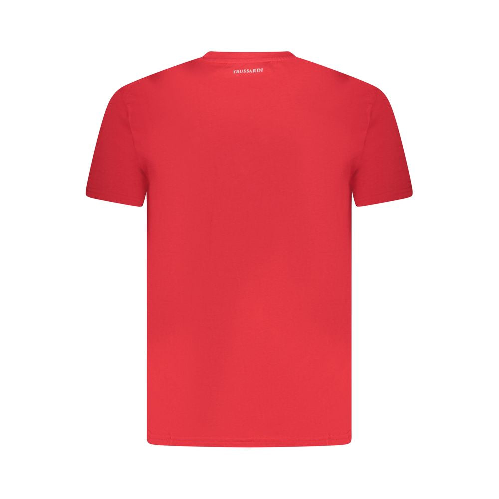 Trussardi Red Cotton Men T-Shirt -   -  Trussardi.