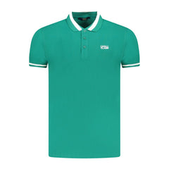 Cavalli Class Green Cotton Men Polo Shirt -   -  Cavalli Class.