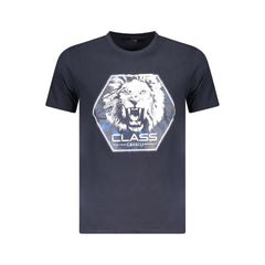 Cavalli Class Blue Cotton Men T-Shirt -   -  Cavalli Class.