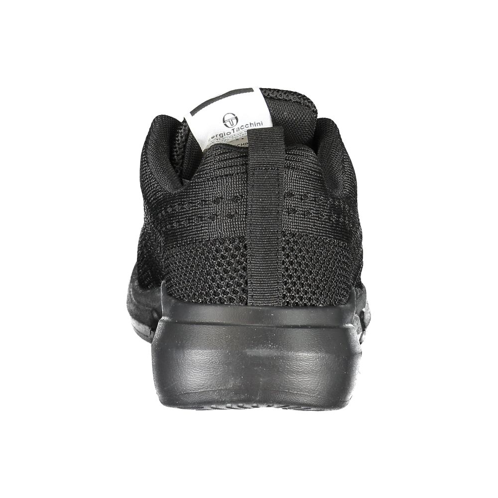 Sergio Tacchini Sleek Black Lace-up Sneakers with Contrast Detailing -   -  Sergio Tacchini.