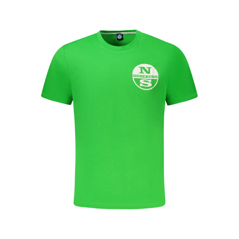 North Sails Green Cotton Men T-Shirt -   -  North Sails.