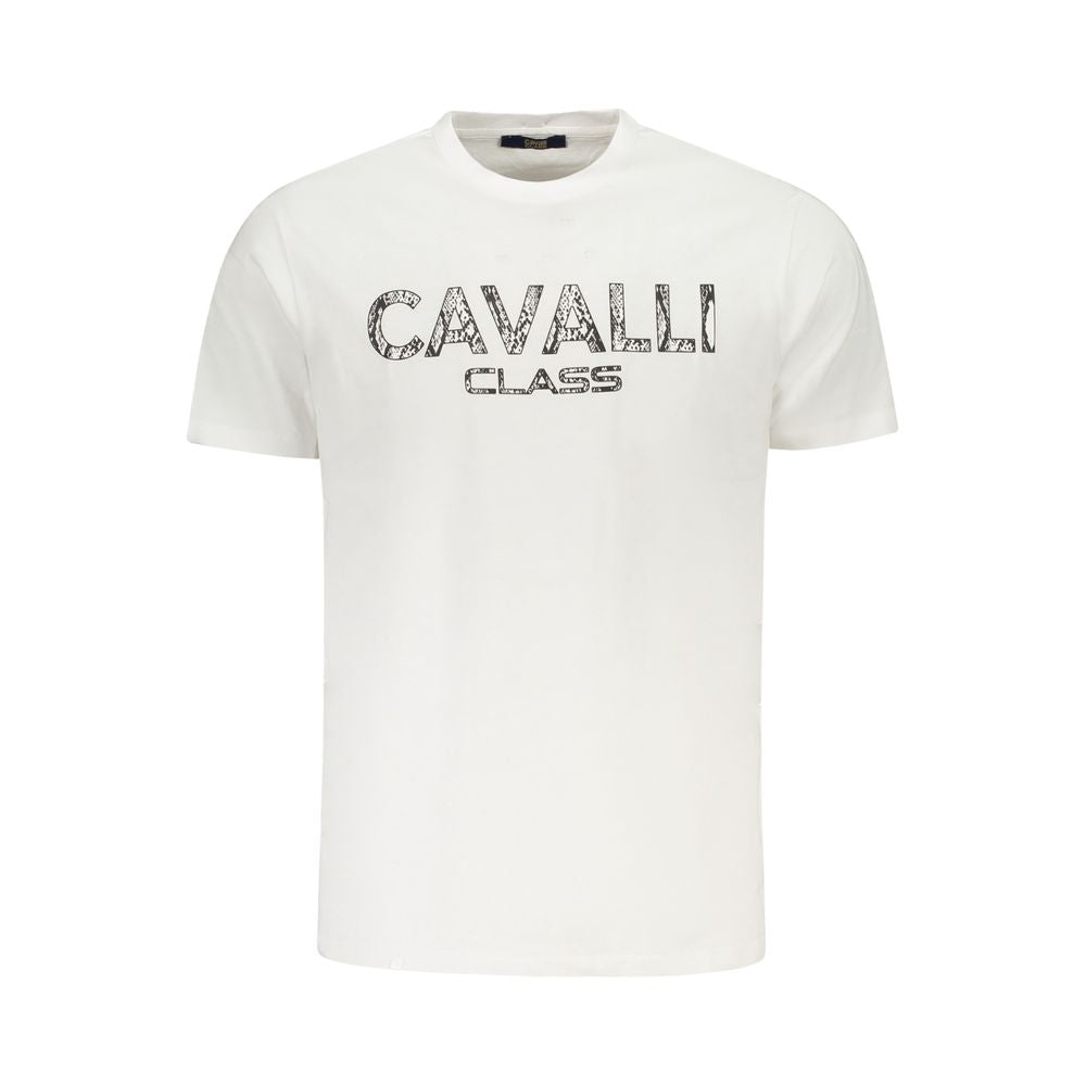 Cavalli Class White Cotton Men T-Shirt -   -  Cavalli Class.