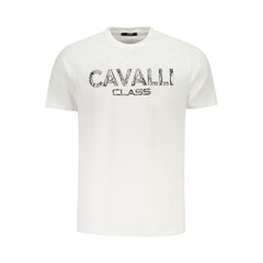 Cavalli Class White Cotton Men T-Shirt -   -  Cavalli Class.