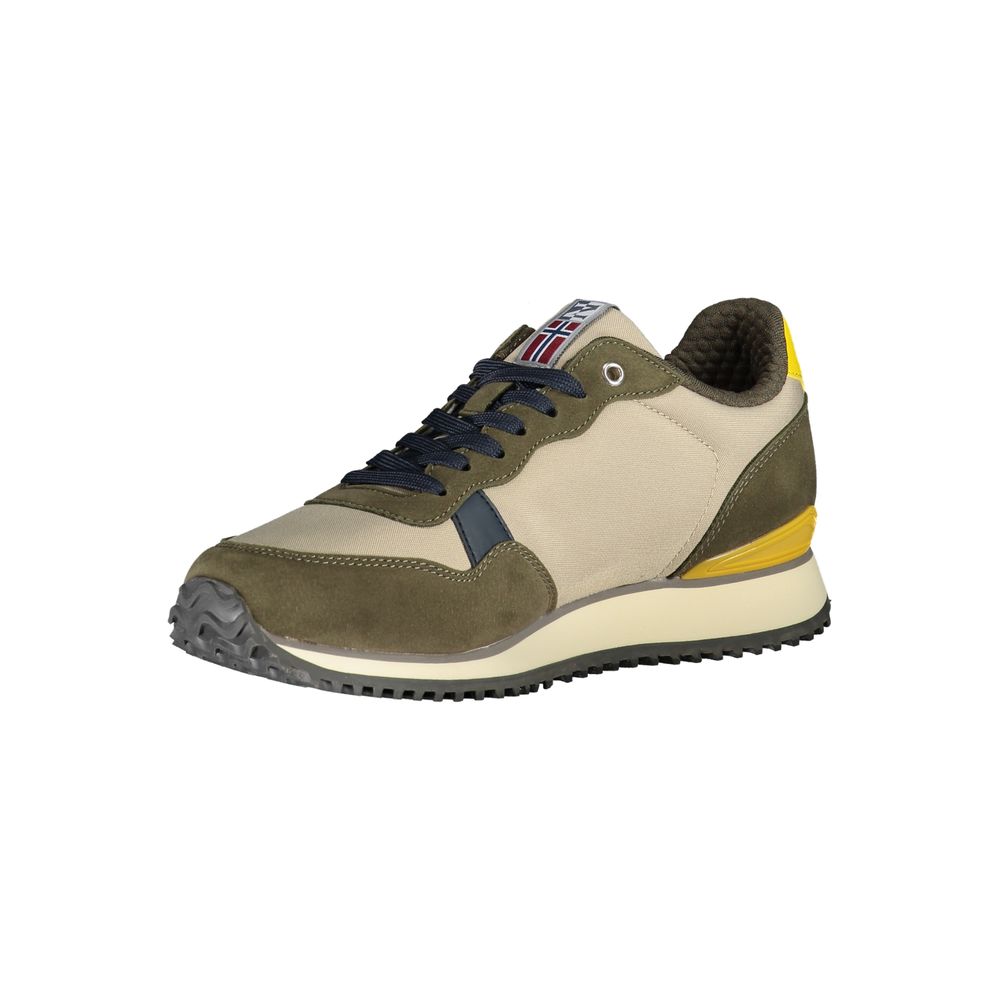 Napapijri Elegant Beige Lace-Up Sporty Sneakers -   -  Napapijri.