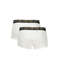 Cavalli Class White Cotton Men Boxer Pair -   -  Cavalli Class.