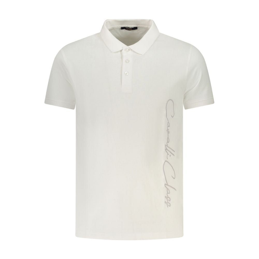 Cavalli Class White Cotton Men Polo Shirt -   -  Cavalli Class.
