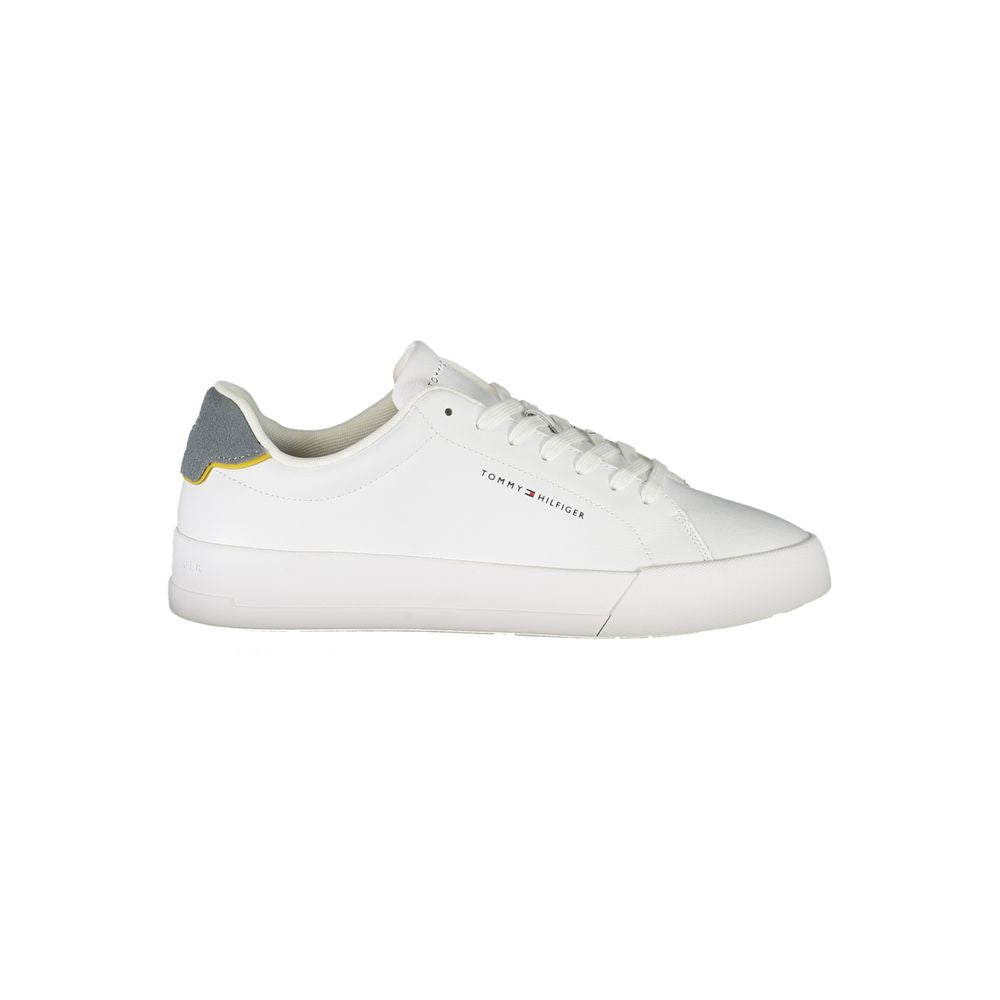 Tommy Hilfiger White Leather Men Sneaker -   -  Tommy Hilfiger.